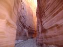 Inside the narrow side canyon.